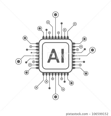 Artificial intelligence circuit line style. Machine learning design. Smart network digital technology. AI. Vector illustration Artificial intelligence circuit line style. Machine learning design. Smart network digital technology. AI. Vector illustration 106599152