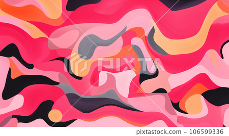 Colorful and abstract graphic material with pink main color 106599336