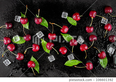 Fresh ripe cherries for background 106601392