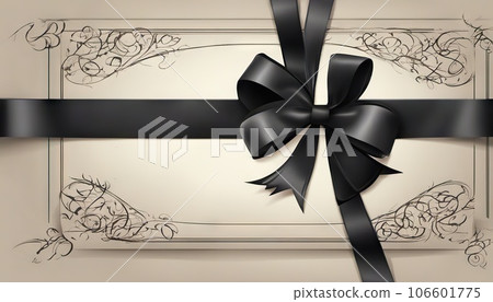 black bow vintage background, sales tag and template shopping label on paper. special offer. vintage. 106601775