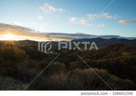Sunset seen from a mountain in California Sunset seen from a mountain in California 106602200