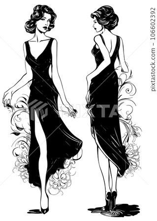 model dress drawing