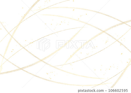 Gold leaf and golden curves, white background, abstract, traditional Japanese beauty and culture, Japanese style, Gold leaf and golden curves, white background, abstract, traditional Japanese beauty and culture, Japanese style, 106602595