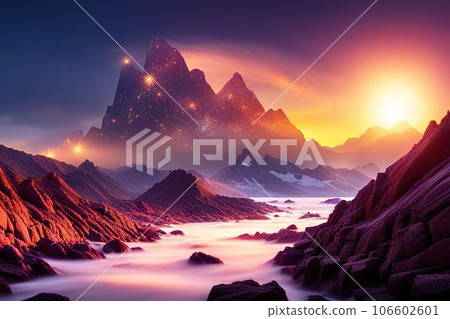 beautiful landscape abstract shiny light and glitter background beautiful landscape abstract shiny light and glitter background 106602601