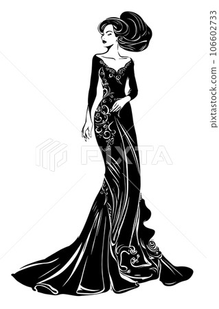 Model hotsell dress sketch