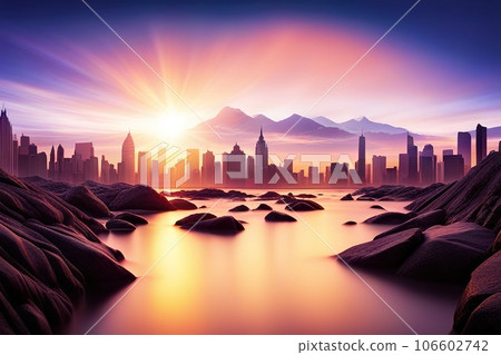 beautiful landscape abstract shiny light and glitter background 106602742