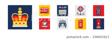 London and England Symbols and Attributes Vector Set London and England Symbols and Attributes Vector Set 106603821