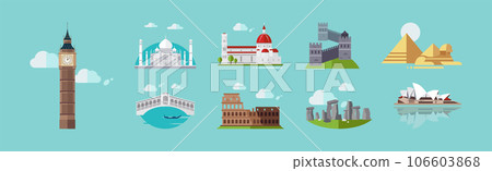 Different Famous City Landmark and Travel Destination Vector Set Different Famous City Landmark and Travel Destination Vector Set 106603868