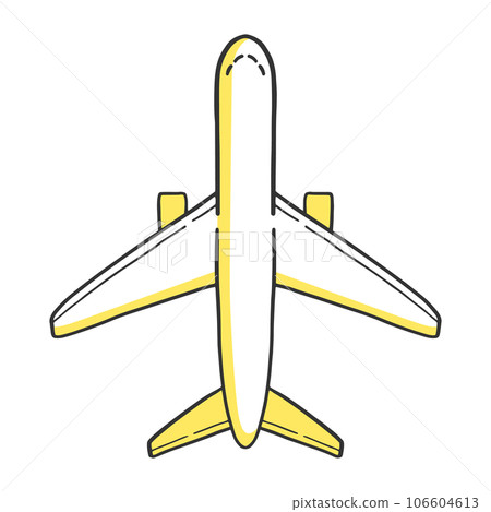從上面看的飛機插畫素材 106604613