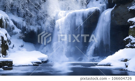 Landscape with waterfall AI image 106604726