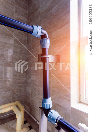 Boiler station, boiler room. Engine room, technical equipment. Boiler station, boiler room. Engine room, technical equipment. 106605388