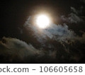 clouds illuminated by the full moon 106605658