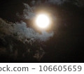 clouds illuminated by the full moon 106605659
