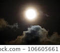 clouds illuminated by the full moon 106605661