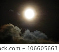 clouds illuminated by the full moon 106605663