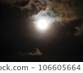 clouds illuminated by the full moon 106605664