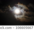 clouds illuminated by the full moon 106605667
