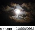 clouds illuminated by the full moon 106605668