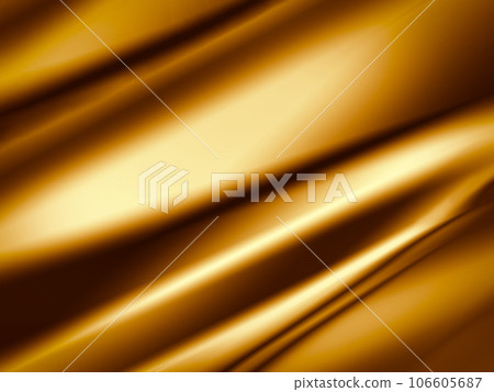 Illustration of shiny luxury satin fabric (gold) 106605687