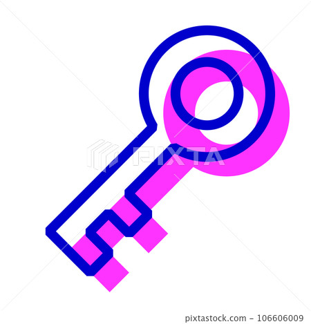 代表安全、密鑰的兩種顏色樣式圖標 代表安全、密鑰的兩種顏色樣式圖標 106606009