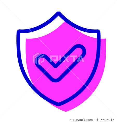 代表安全、保護的兩種顏色樣式圖標 代表安全、保護的兩種顏色樣式圖標 106606017