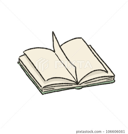 Hand-drawn style illustration of an open book Hand-drawn style illustration of an open book 106606081