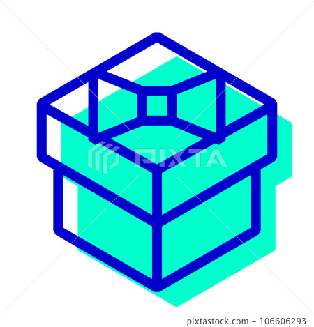 代表電子商務、禮品的兩種顏色風格圖標 代表電子商務、禮品的兩種顏色風格圖標 106606293