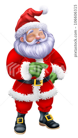 Cartoon Santa Claus Father Christmas Pointing 106606315