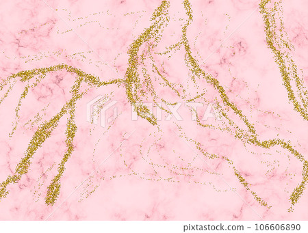Pink marble with golden glitters Pink marble with golden glitters 106606890