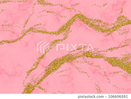 Pink marble with golden glitters Pink marble with golden glitters 106606891