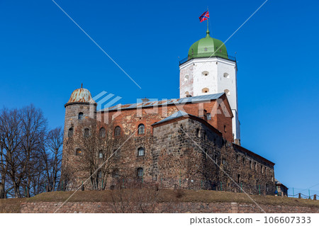 Vyborg Castle on a sunny day 106607333