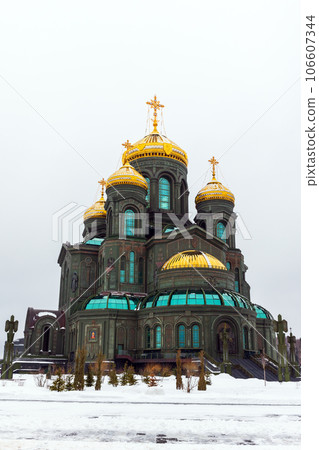 The Main Cathedral of the Russian Armed Forces, vertical photo 106607344