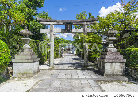 Site shrine (Wara Tenjin) stone torii --Kinugasa Tenjin Morimachi, Kita-ku, Kyoto-- Site shrine (Wara Tenjin) stone torii --Kinugasa Tenjin Morimachi, Kita-ku, Kyoto-- 106607603