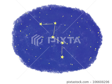 仙后座星座插畫素材蠟筆風格 仙后座星座插畫素材蠟筆風格 106608206