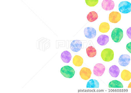 Colorful watercolor frame background material polka dot pattern 106608899