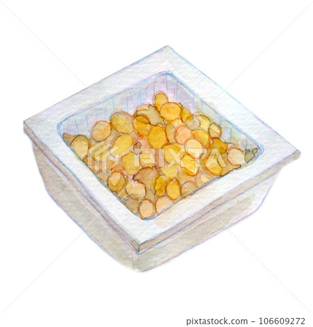 納豆水彩插圖包 106609272