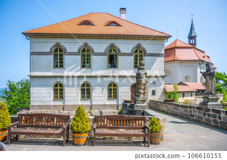 Old medieval castle Valdstejn with The Chapel of the Saint John of Nepomuk in the heart of Bohemian Paradise, Czech Republic Old medieval castle Valdstejn with The Chapel of the Saint John of Nepomuk in the heart of Bohemian Paradise, Czech Republic 106610155