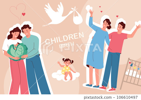Children Birth Collage 106610497