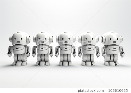 Cute robot (3D pictogram) 106610635