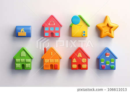 Fun kindergarten (3D pictograph) 106611013