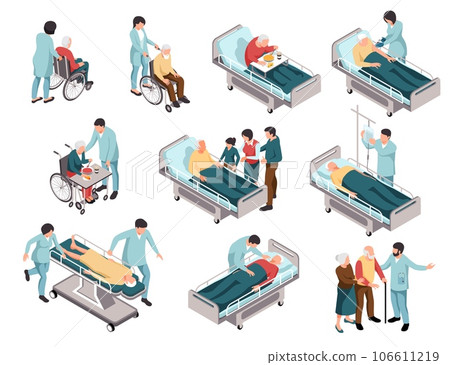 Elderly People In Hospital Set 106611219