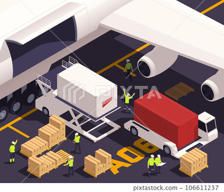 Air Cargo Isometric Concept 106611237