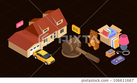 Garage Sale Isometric 106611667