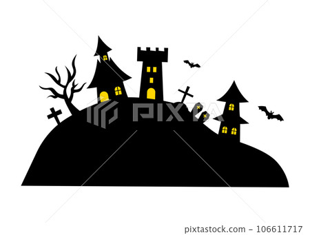Illustration of a haunted house 106611717