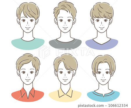 Icon of a smiling man in his 20s to 30s 106612334