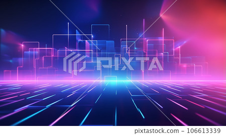 Gradient futuristic background image that imagines cyber technology 106613339
