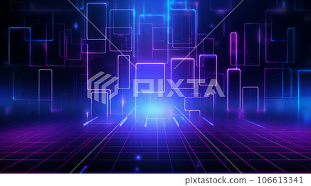 Gradient futuristic background image that imagines cyber technology 106613341