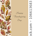 Fall harvest festival or thanksgiving celebration card 106613683