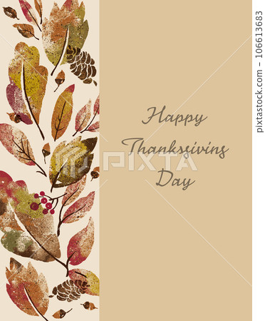 Fall harvest festival or thanksgiving celebration card 106613683