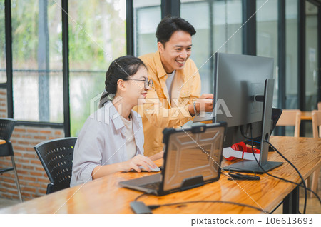 team programmer focuses on software development, site design, and the advancement of coding and programming technology.concepts for technological development 106613693
